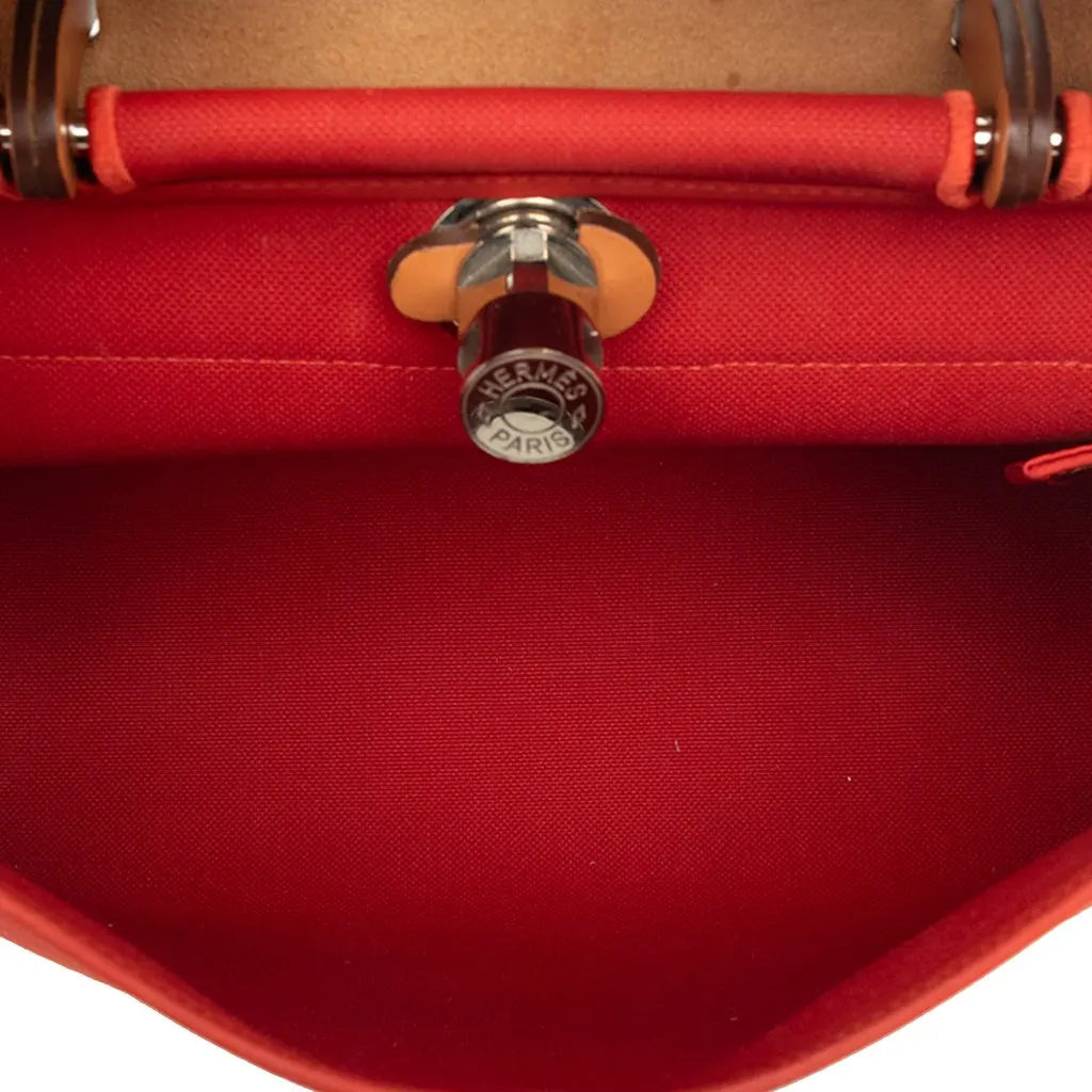 Hermès Toile Herbag Zip 31 Orange Very good - Model View