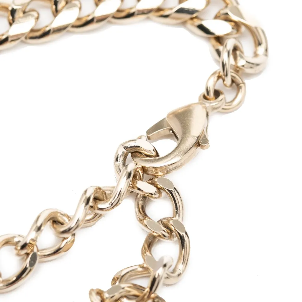 Chanel CC Gold Plated Faux Pearl Strass No 5 Perfume Bottle Pendant Necklace Gold Metal Very good - Inside View