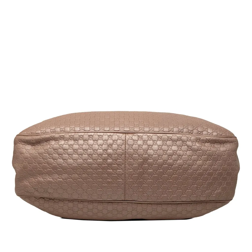 Gucci Metallic Microguccissima Sukey Tote Pink Leather Good - Inside View