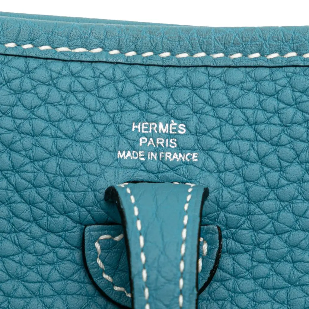 Hermès Clemence Evelyne III TPM Blue Leather Very good - Box View