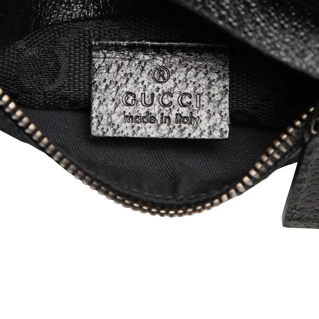 Gucci GG Canvas Double Pocket Belt Bag Black Canvas Very good - Box View