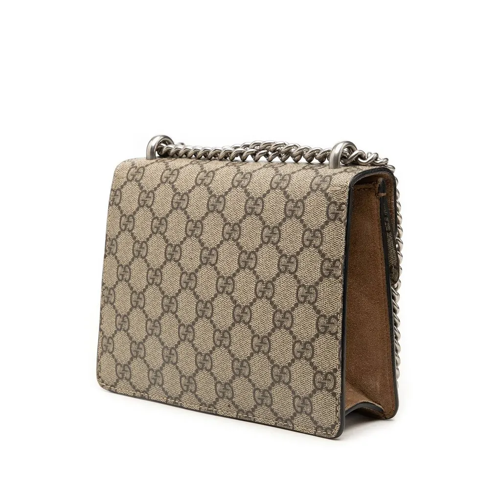 Gucci Small GG Supreme Dionysus Crossbody Beige Canvas Very good - Back View