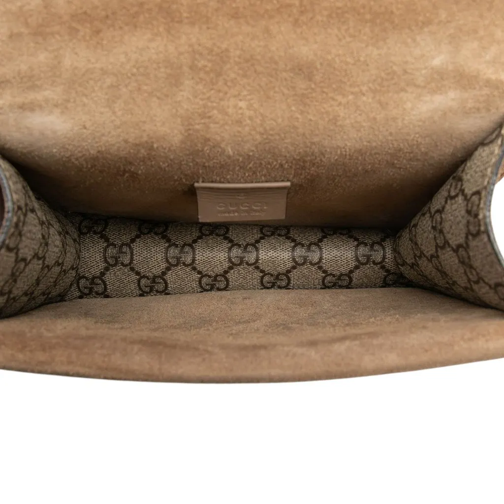 Gucci Small GG Supreme Dionysus Crossbody Beige Canvas Very good - Model View