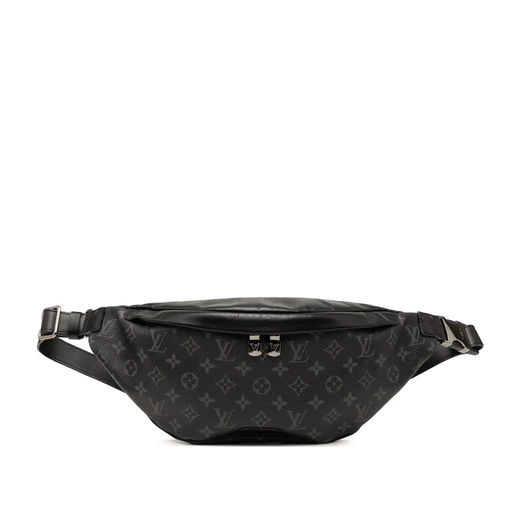 Louis Vuitton Monogram Eclipse Discovery Bumbag PM Black Very good - Front View