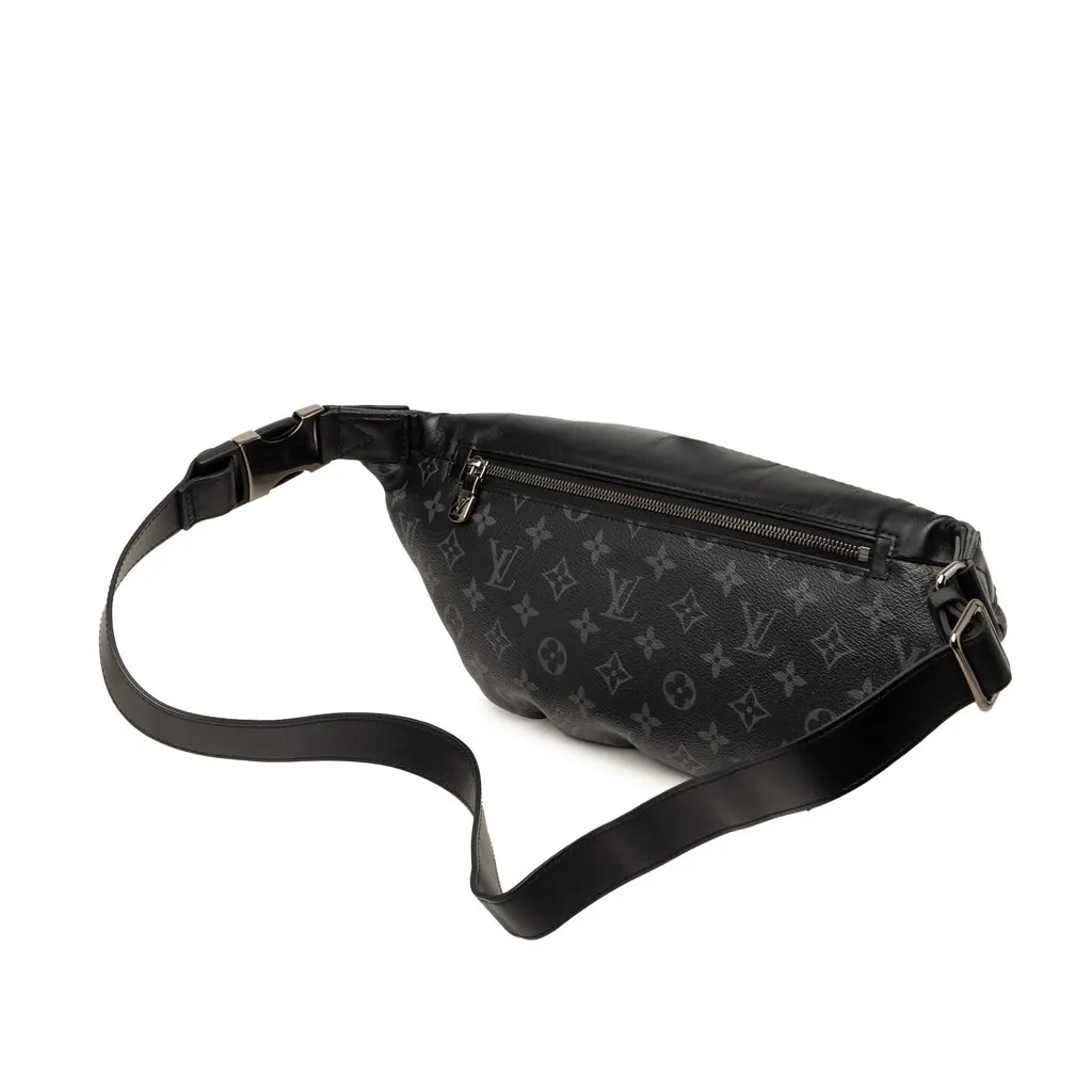 Louis Vuitton Monogram Eclipse Discovery Bumbag PM Black Very good - Back View