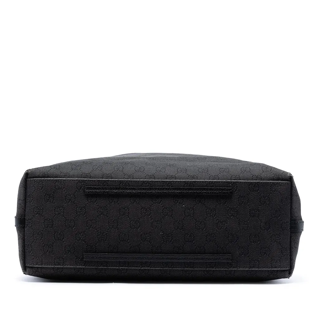 Gucci Large GG Denim Gifford Tote Black Denim Good - Inside View