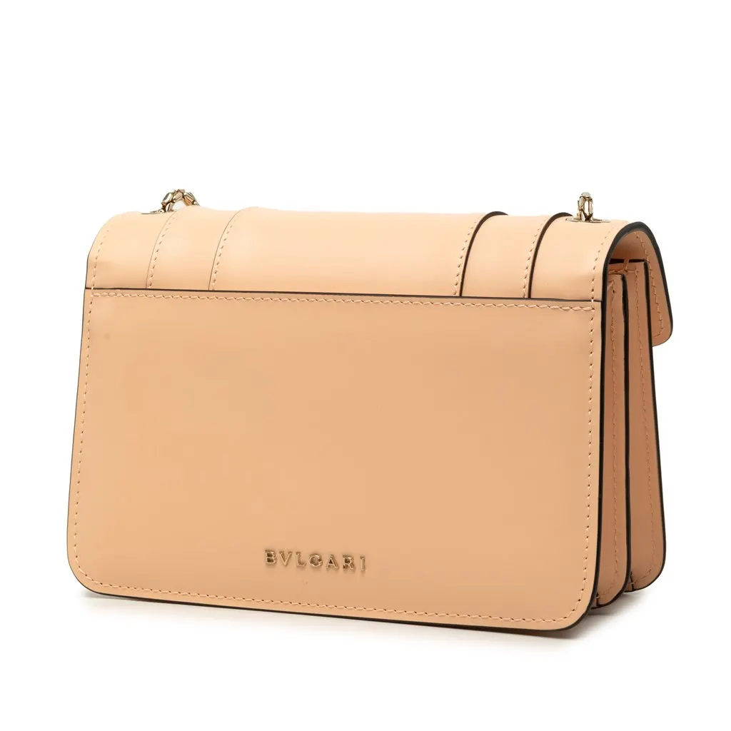 Bvlgari Calfskin Serpenti Forever Crossbody Beige Leather Very good - Back View