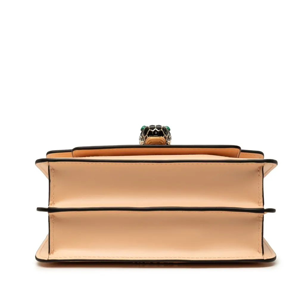 Bvlgari Calfskin Serpenti Forever Crossbody Beige Leather Very good - Inside View