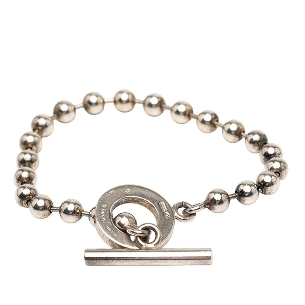 Gucci Sterling Silver Ball Chain Toggle Bracelet Silver Metal Very good - Front View