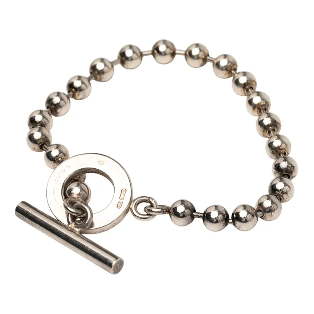Gucci Sterling Silver Ball Chain Toggle Bracelet Silver Metal Very good - Back View