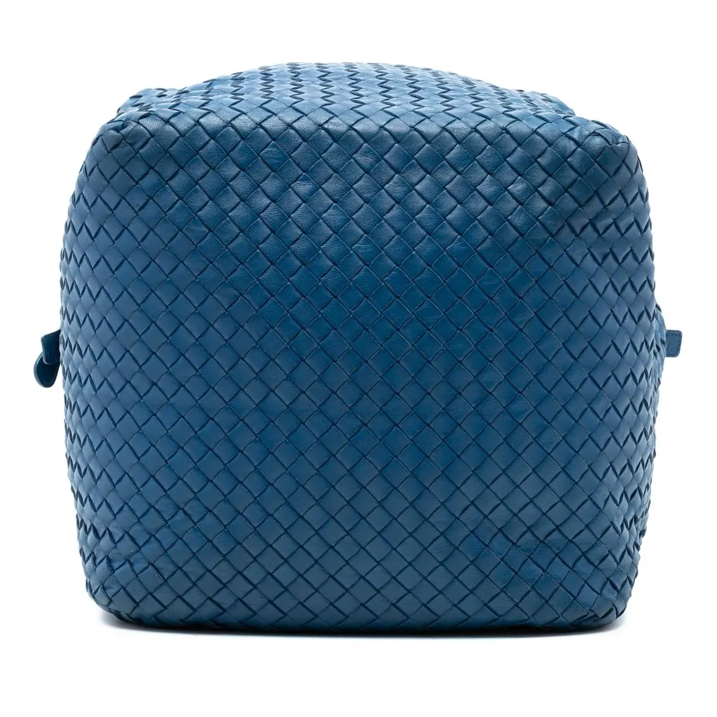 Bottega Veneta Nappa Intrecciato Cube Shoulder Bag Blue Leather Very good - Inside View