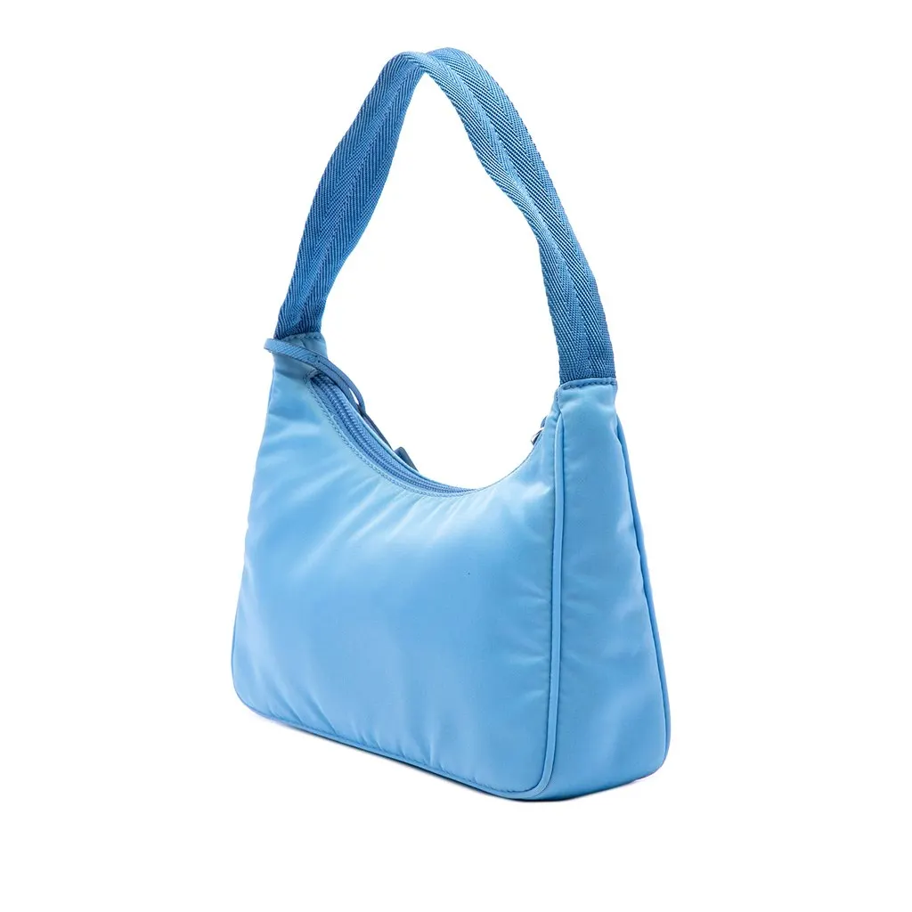 Prada Mini Tessuto Re Edition 2000 Shoulder Bag Blue Polyamide Very good - Back View