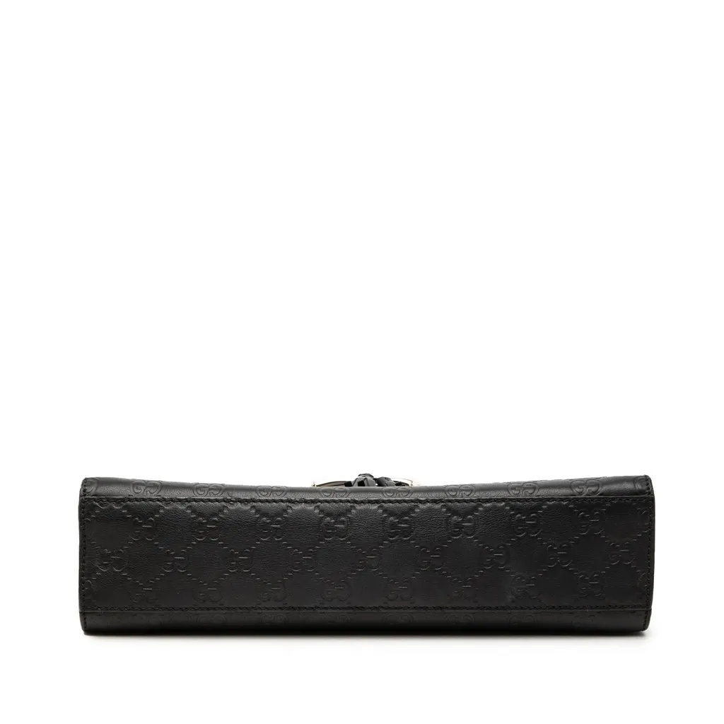 Gucci Medium Guccissima Emily Shoulder Bag Black Leather Very good - Inside View