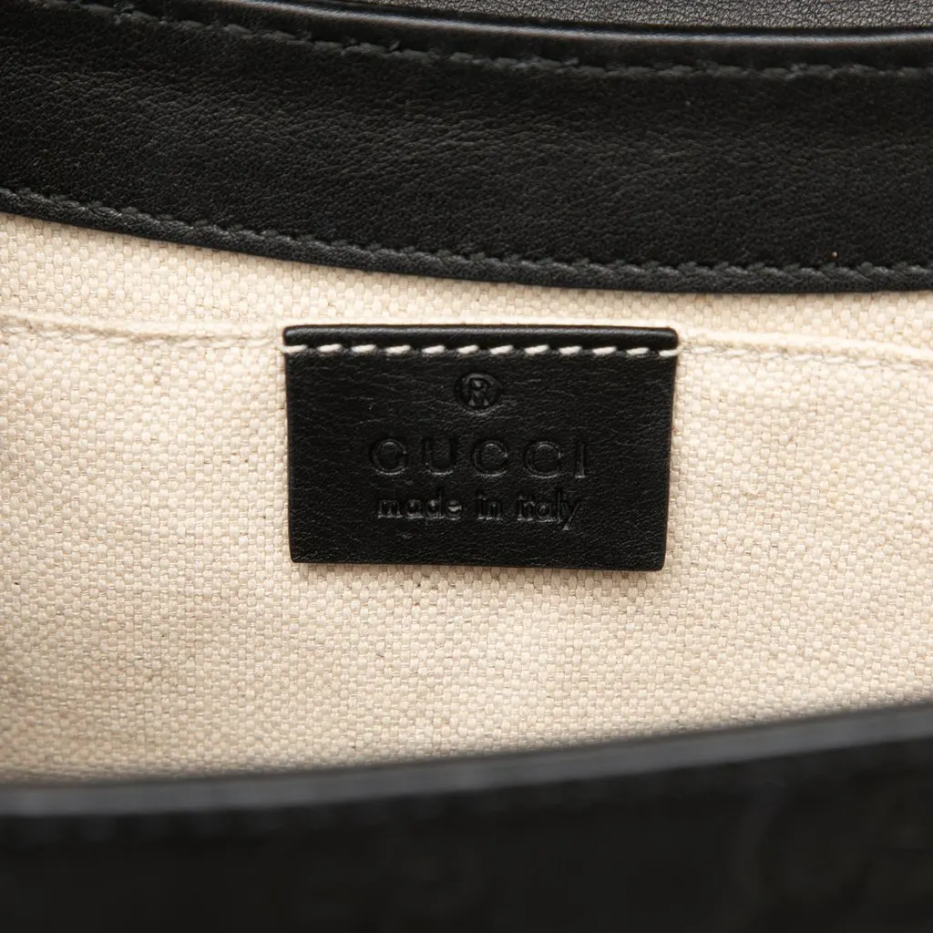 Gucci Medium Guccissima Emily Shoulder Bag Black Leather Very good - Box View