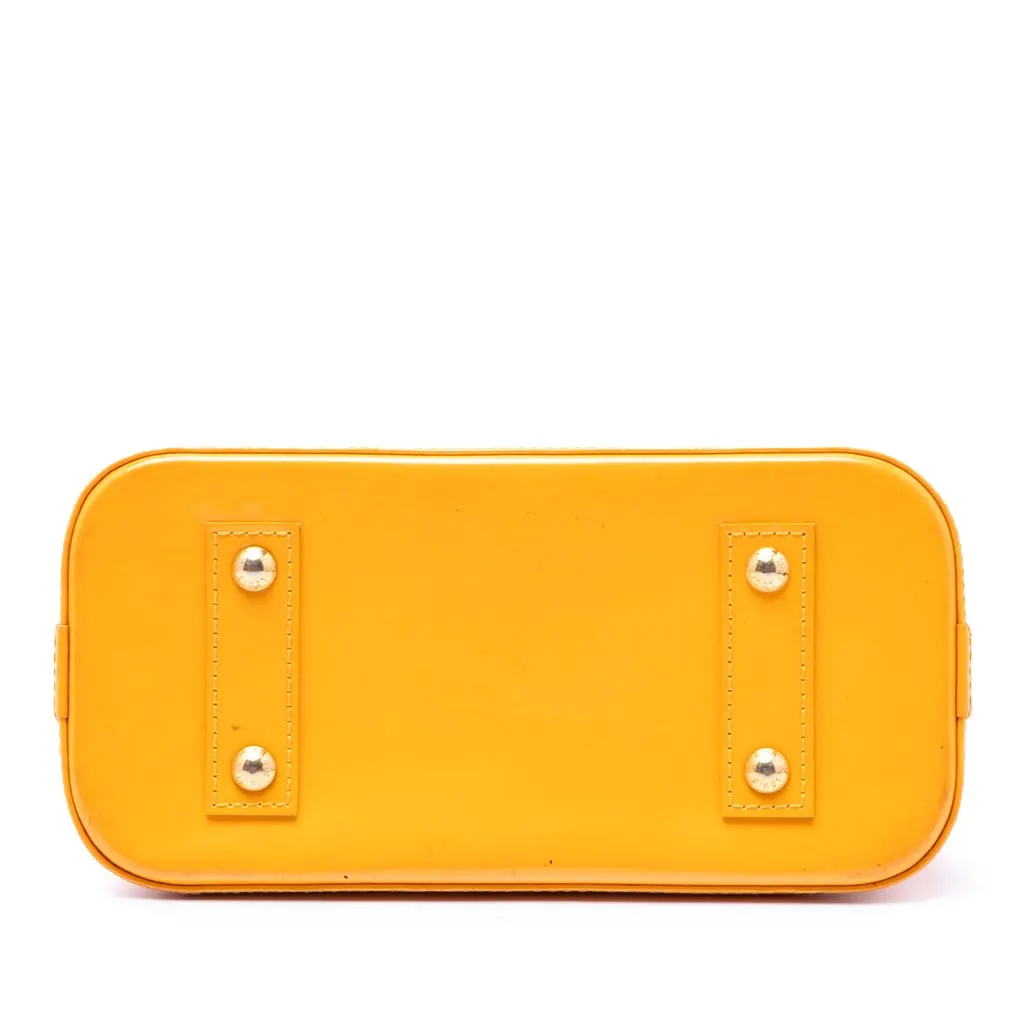 Louis Vuitton Monogram Vernis Alma BB Yellow Leather Very good - Inside View