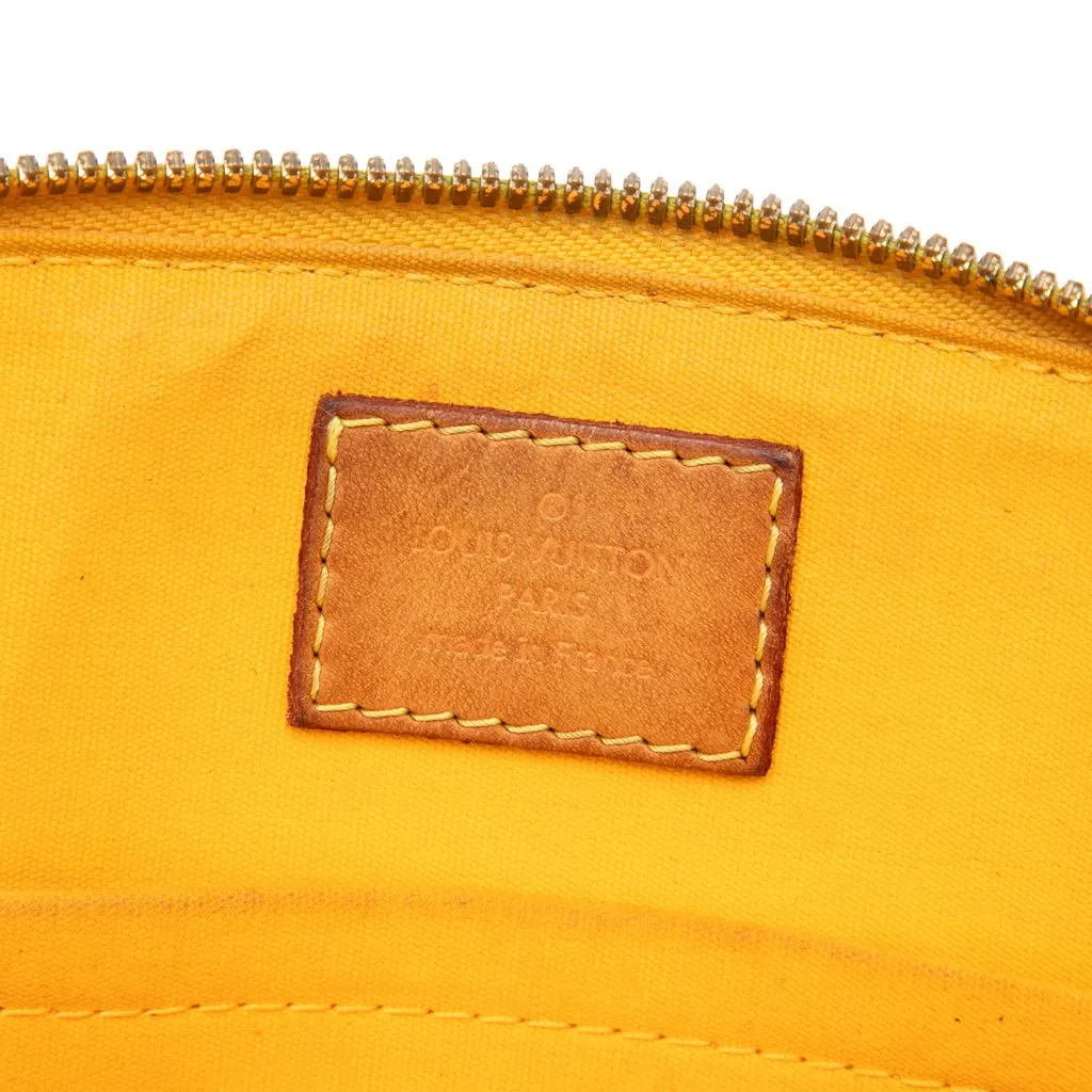 Louis Vuitton Monogram Vernis Alma BB Yellow Leather Very good - Box View