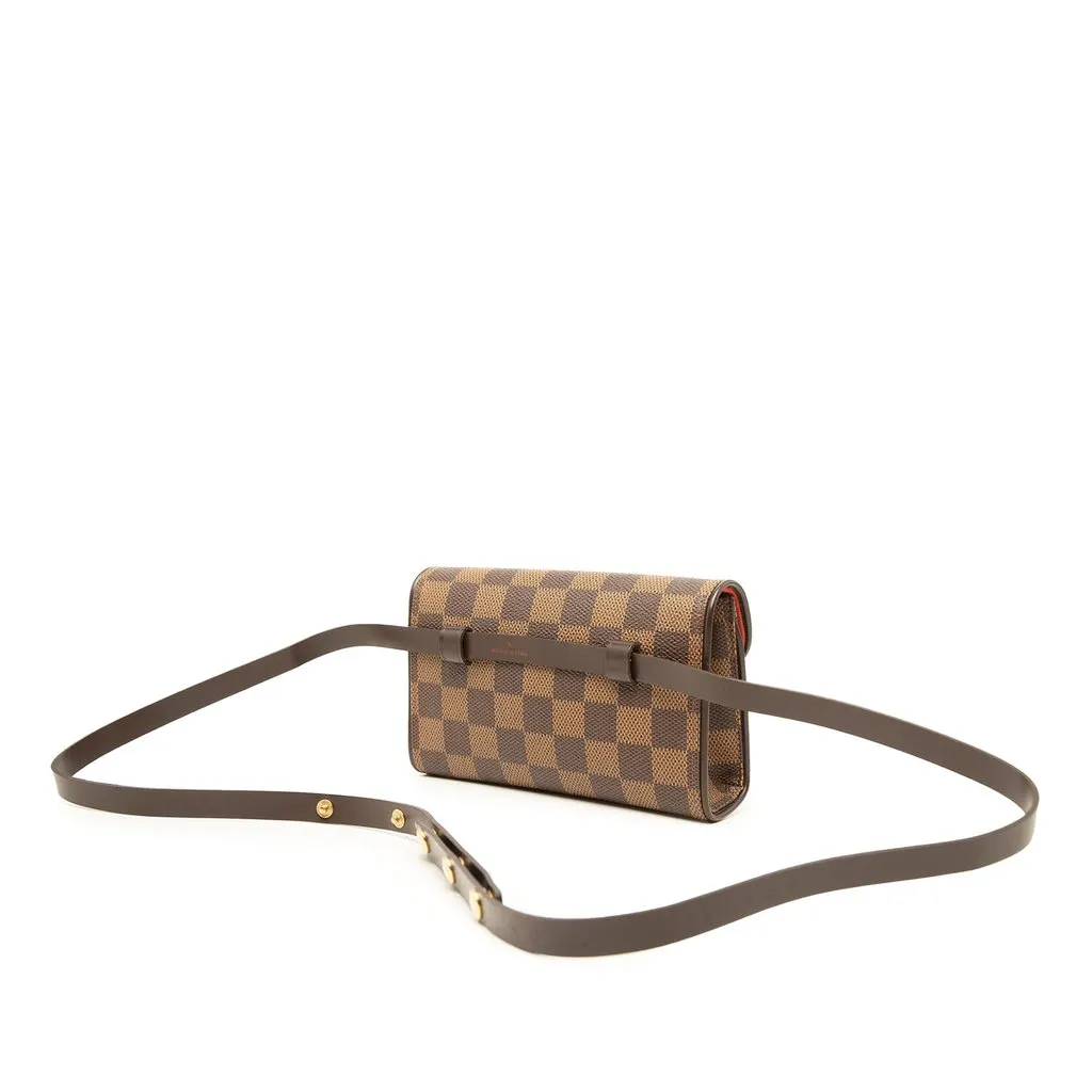 Louis Vuitton Damier Ebene Florentine Pochette Brown Canvas Very good - Back View
