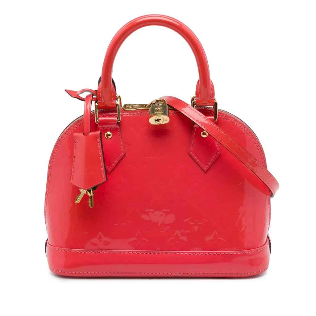 Louis Vuitton Monogram Vernis Alma BB Pink Leather Very good - Front View