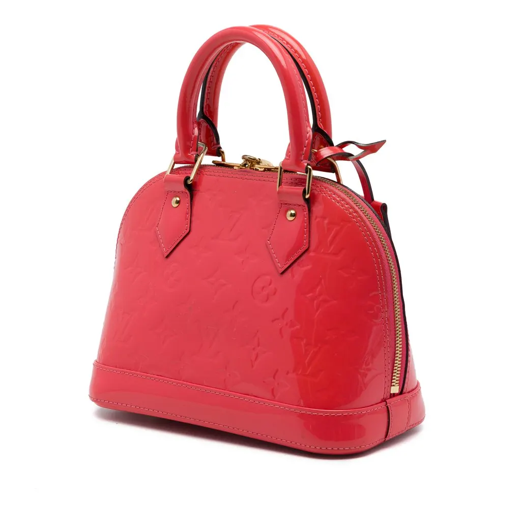 Louis Vuitton Monogram Vernis Alma BB Pink Leather Very good - Back View
