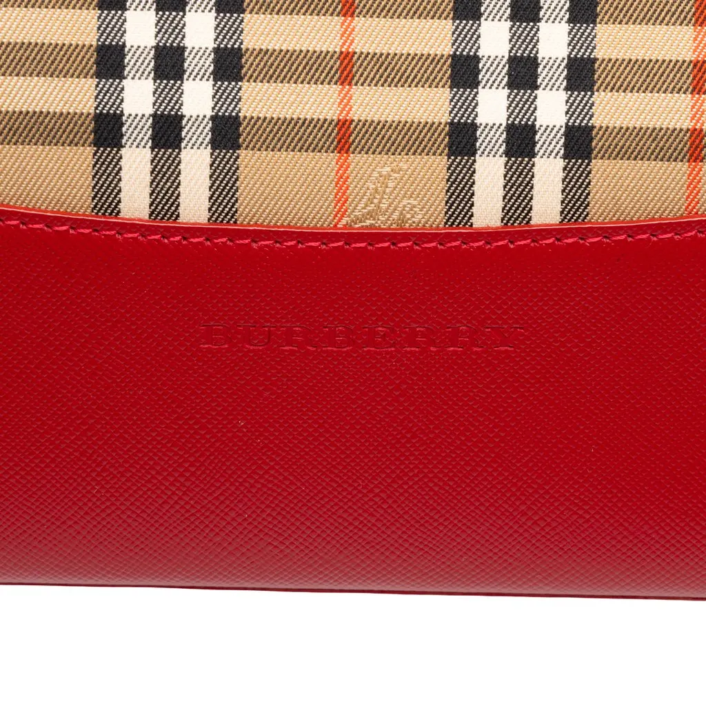 Burberry Haymarket Check Canvas Tote Beige Canvas Very good - Box View
