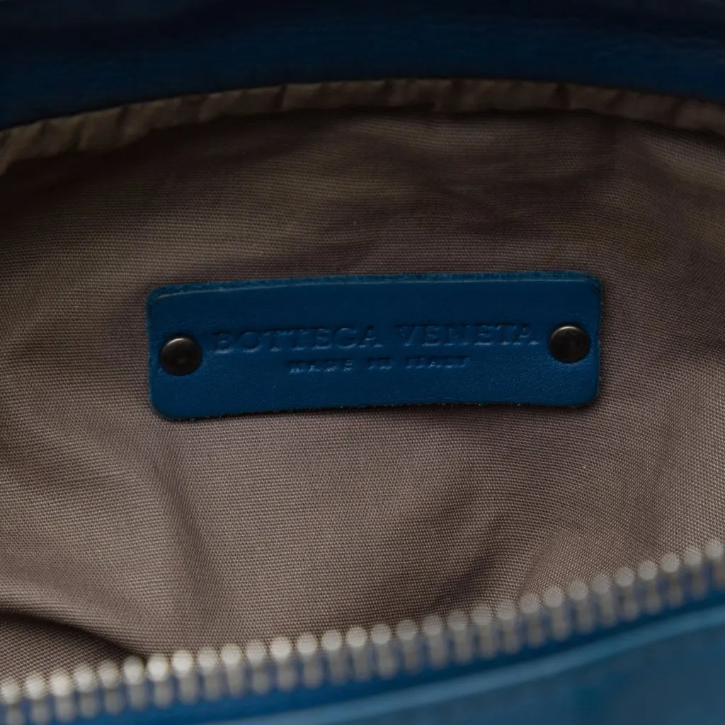 Bottega Veneta Nappa Intrecciato Messenger Bag Blue Leather Very good - Box View