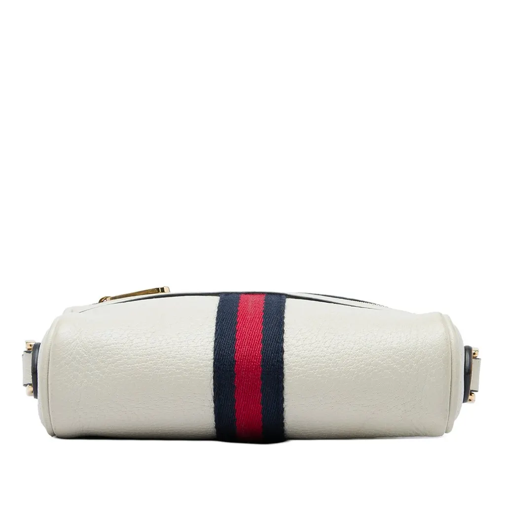 Gucci Mini Calfskin Web Ophidia Crossbody White Leather Very good - Inside View