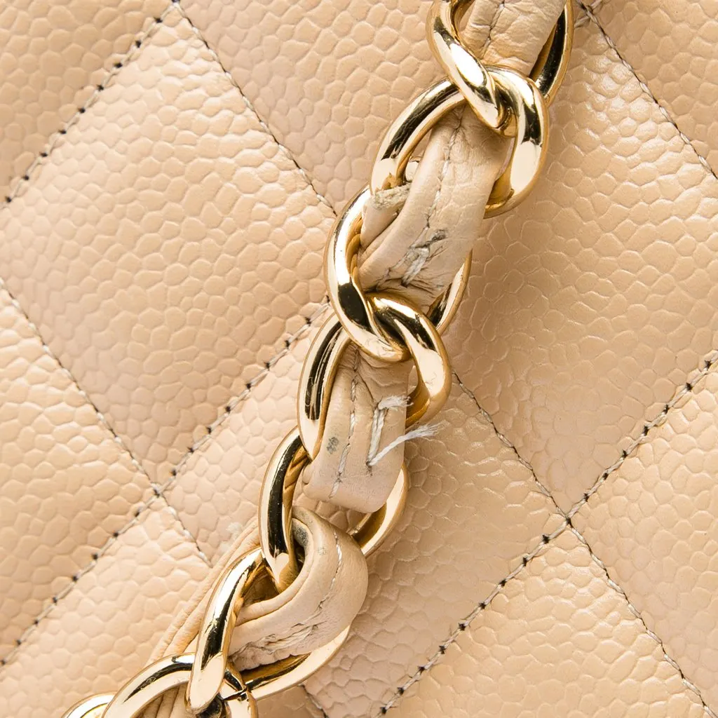 Chanel Jumbo Classic Caviar Double Flap Beige Leather Good - Box View