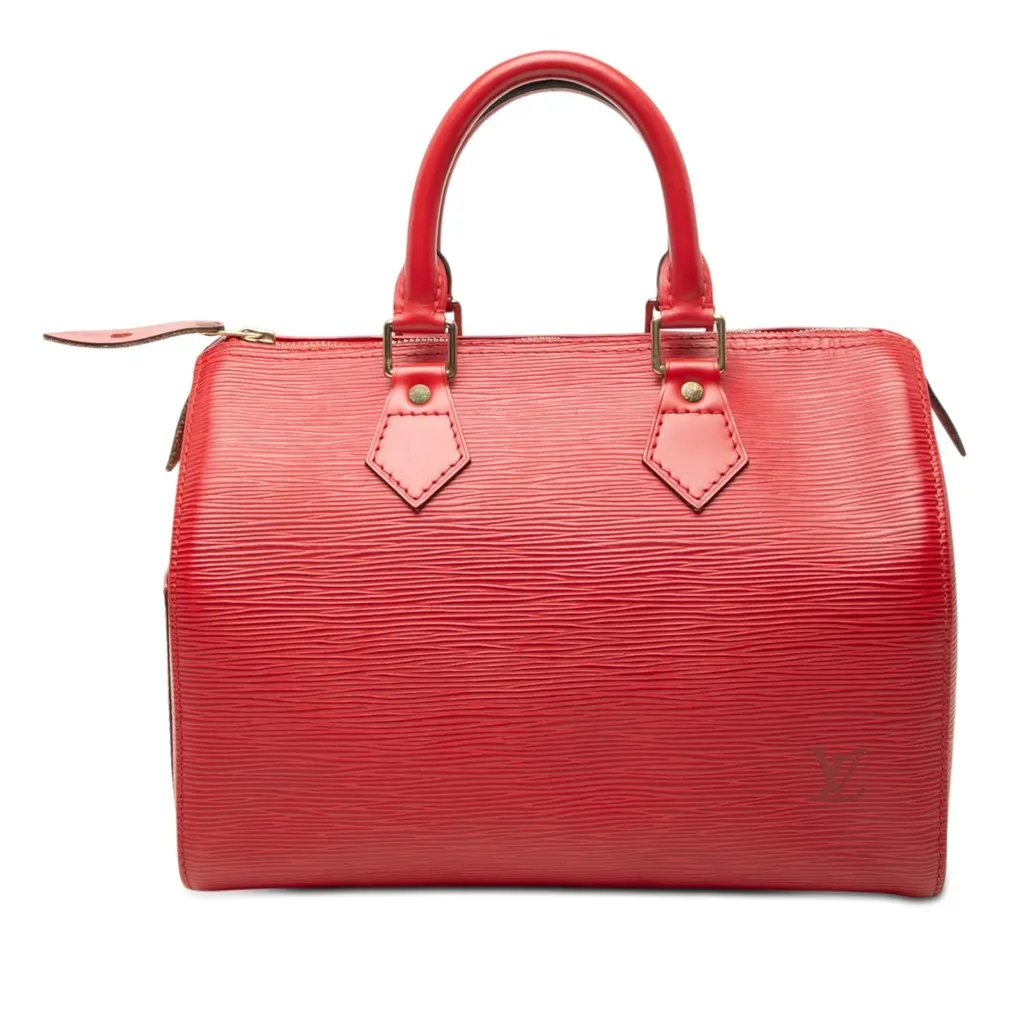 Louis Vuitton Epi Speedy 25 Red Leather Very good - Front View