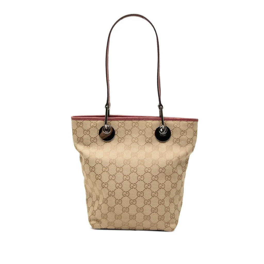 Gucci GG Canvas Eclipse Tote Beige Very good - Front View