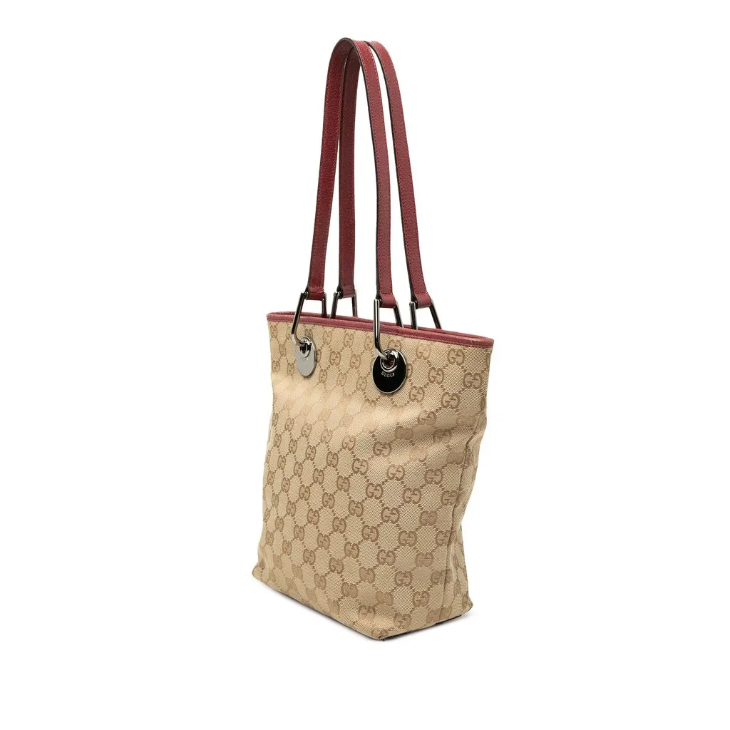 Gucci GG Canvas Eclipse Tote Beige Very good - Back View