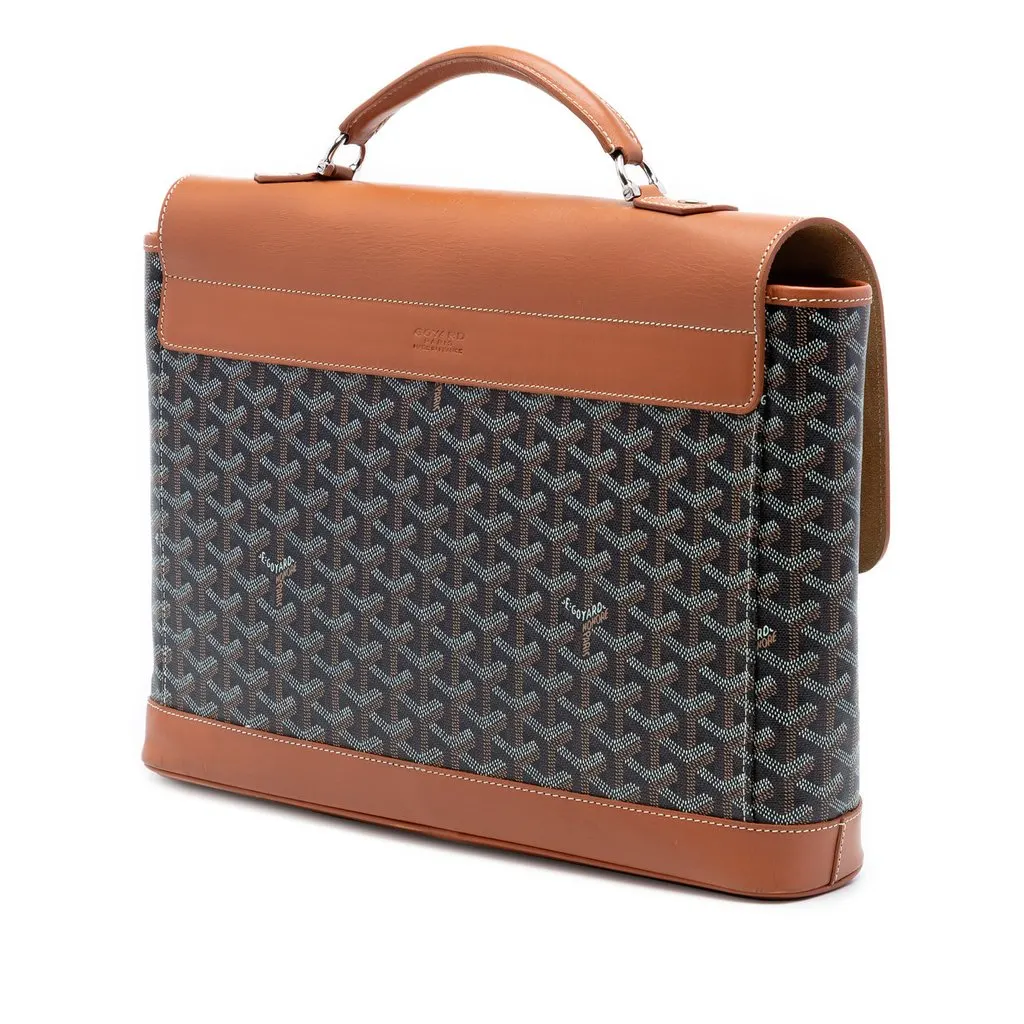 Goyard Goyardine Citadin Briefcase Brown Very good - Back View