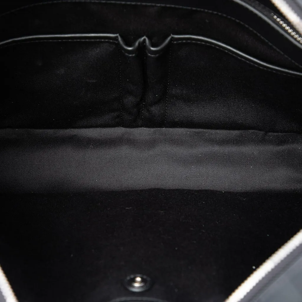 Burberry London Check Coated Canvas Marlon Messenger Bag Black Very good - Model View