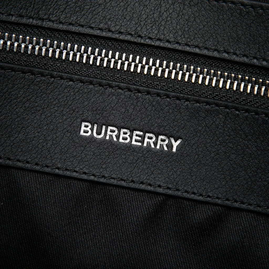 Burberry London Check Coated Canvas Marlon Messenger Bag Black Very good - Box View