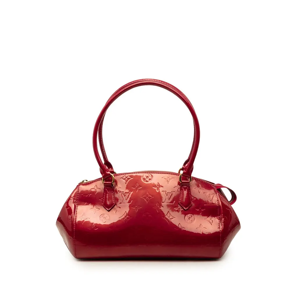 Louis Vuitton Monogram Vernis Sherwood PM Red Leather Very good - Front View