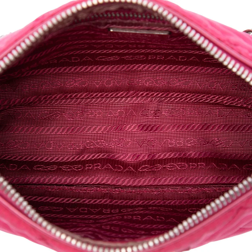 Prada Impuntu Tessuto Satchel Pink Very good - Model View