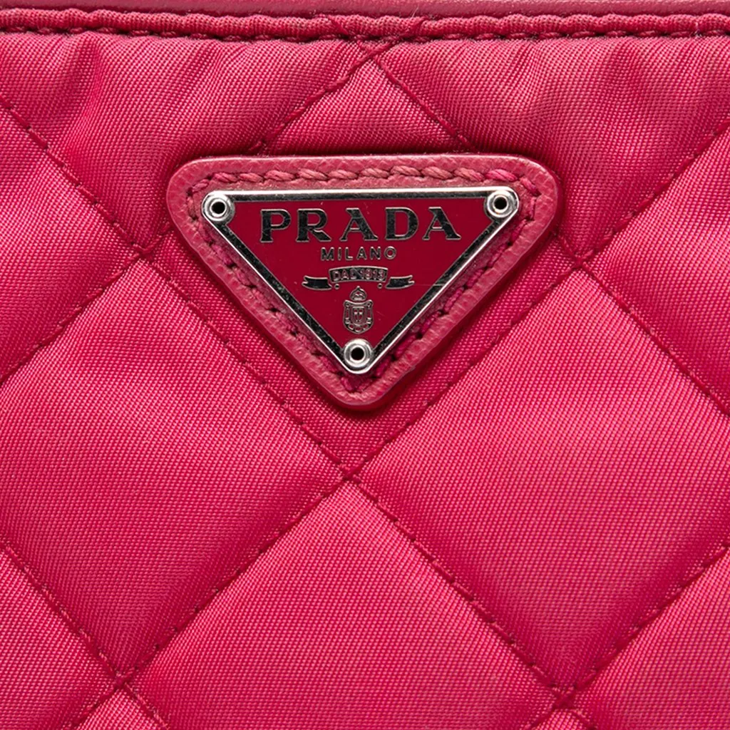 Prada Impuntu Tessuto Satchel Pink Very good - Box View