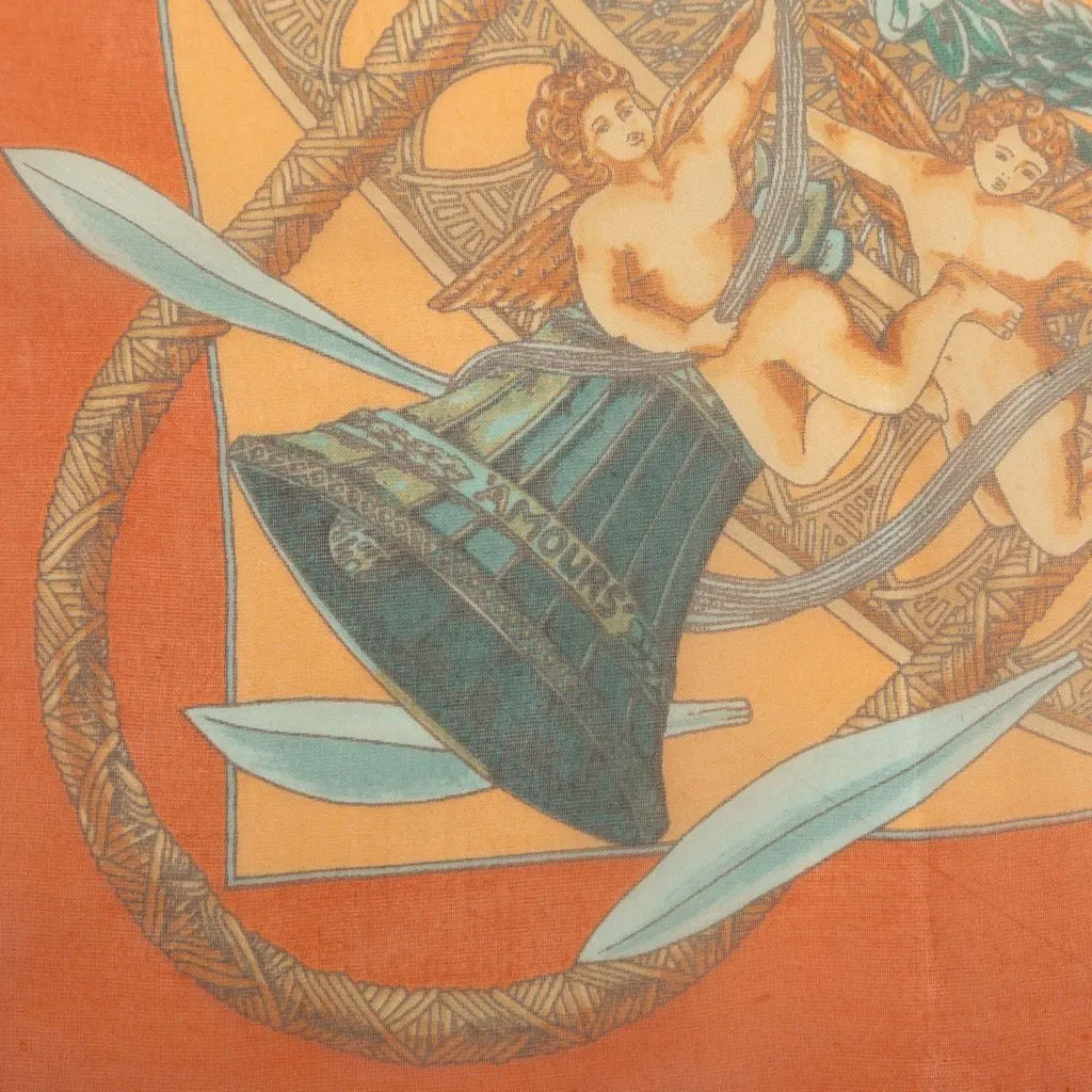 Hermès Amours Silk Scarf 42 Orange Very good - Box View