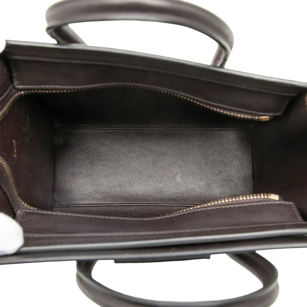 Celine Nano Tricolor Leather Luggage Tote Red Leather Very good - Model View