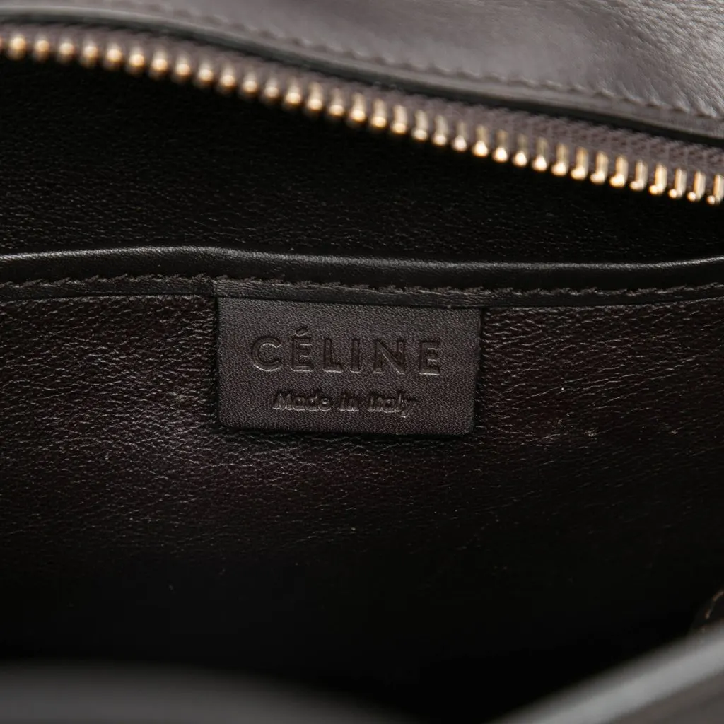Celine Nano Tricolor Leather Luggage Tote Red Leather Very good - Box View