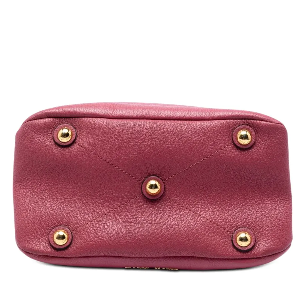 Miu Miu Goatskin Madras Convertible Hobo Pink Leather Very good - Inside View