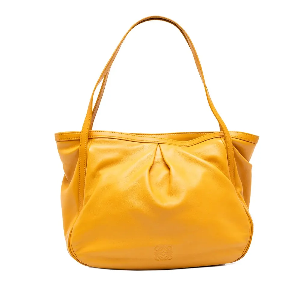 Loewe Nappa Anagram Tote Yellow Leather Good - Front View