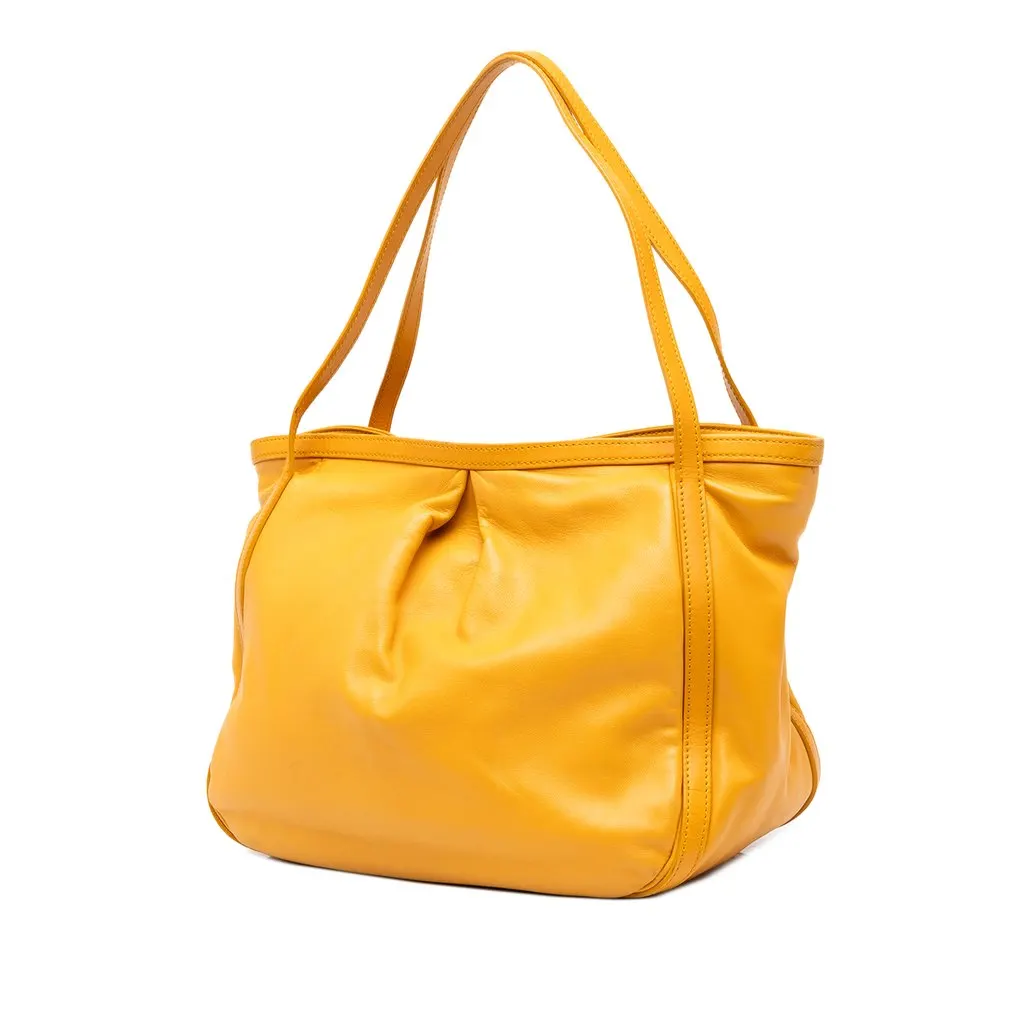 Loewe Nappa Anagram Tote Yellow Leather Good - Back View