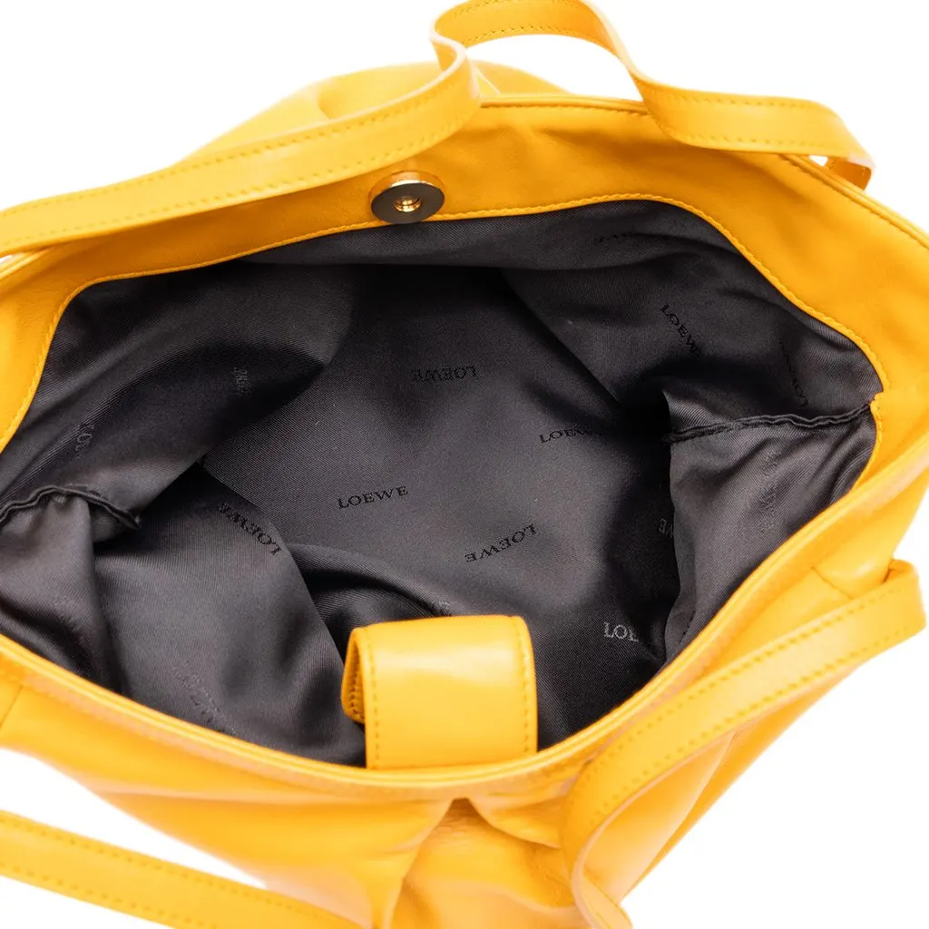 Loewe Nappa Anagram Tote Yellow Leather Good - Model View