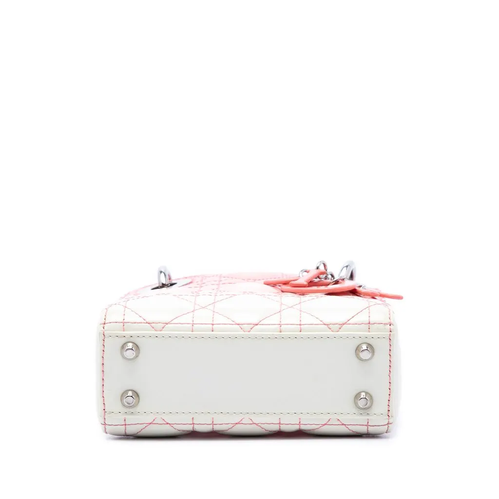 Dior Micro Ombre Patent Cannage Lady Dior Pink Leather Very good - Inside View