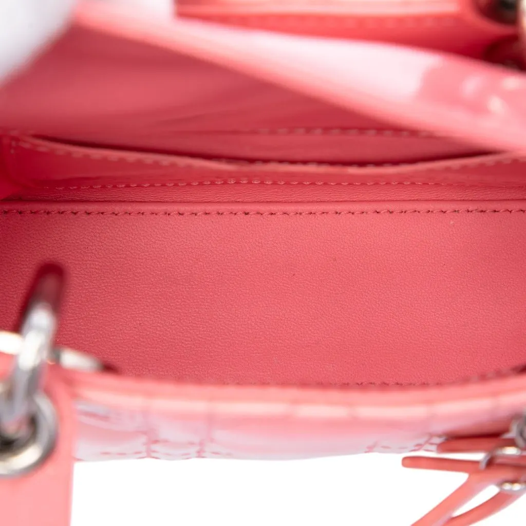 Dior Micro Ombre Patent Cannage Lady Dior Pink Leather Very good - Model View