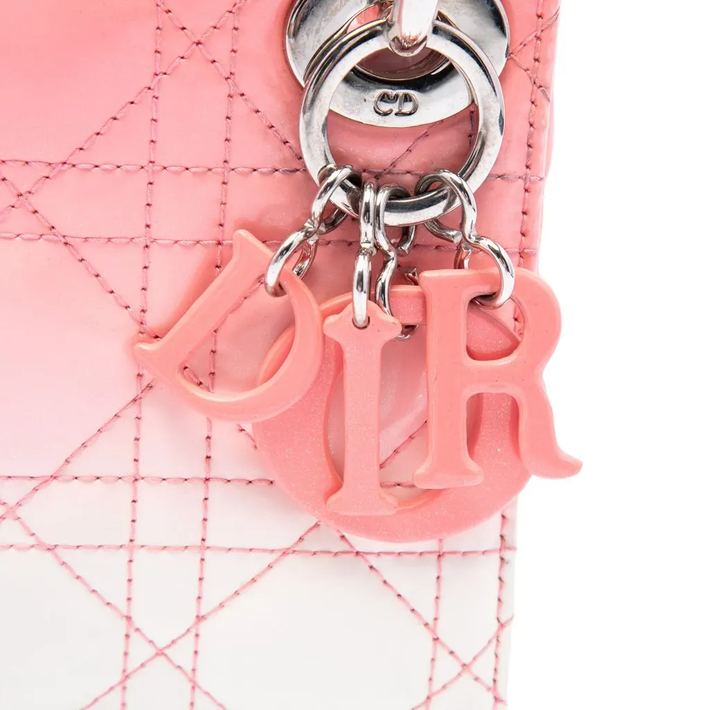 Dior Micro Ombre Patent Cannage Lady Dior Pink Leather Very good - Box View