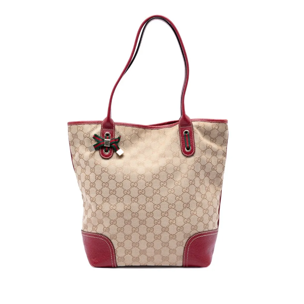 Gucci GG Canvas Princy Tote Beige Very good - Front View