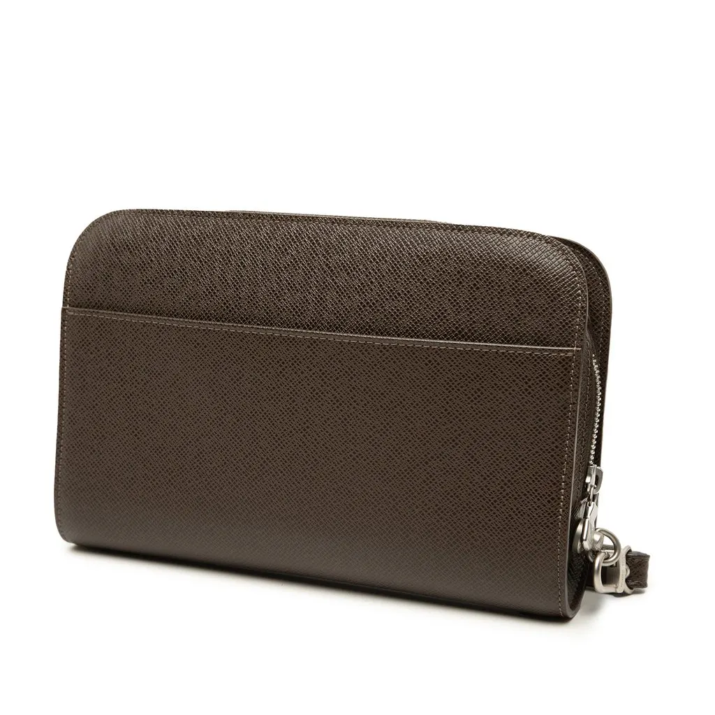 Louis Vuitton Taiga Pochette Baikal Brown Leather Very good - Back View
