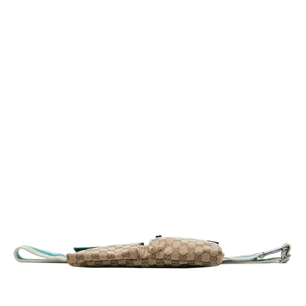 Gucci GG Canvas Web Double Pocket Belt Bag Beige Very good - Inside View