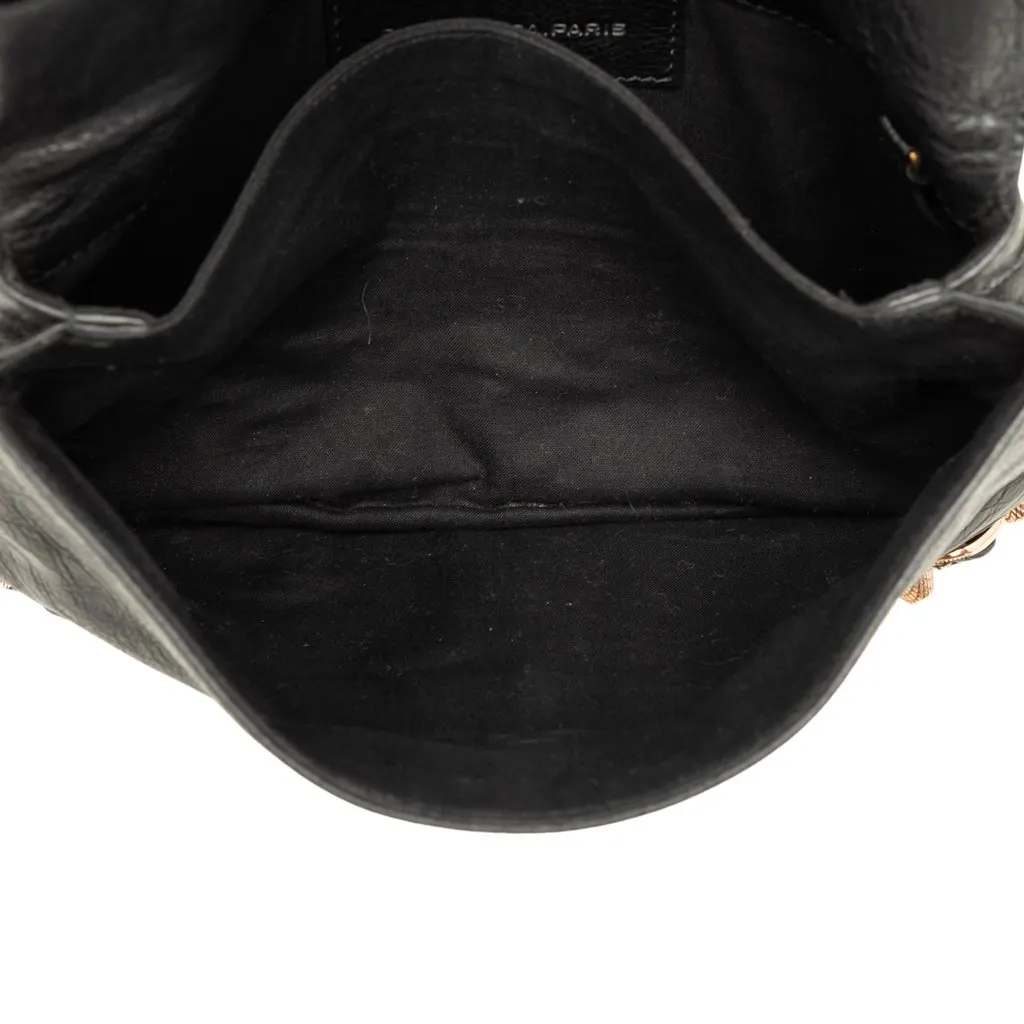 Balenciaga Lambskin Motocross Giant 12 Envelope Clutch Black Leather Very good - Model View